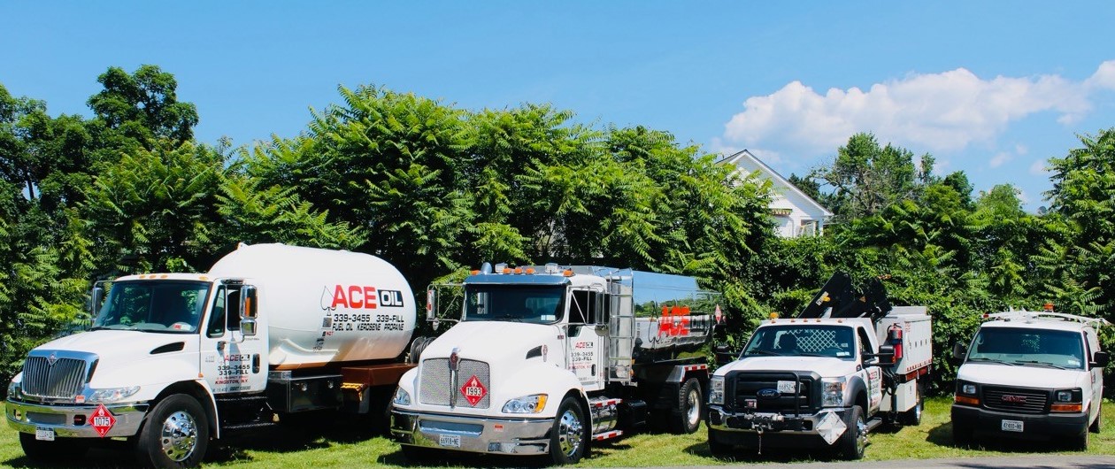 photo of the Ace Oil and Propane fleet of vehicles
